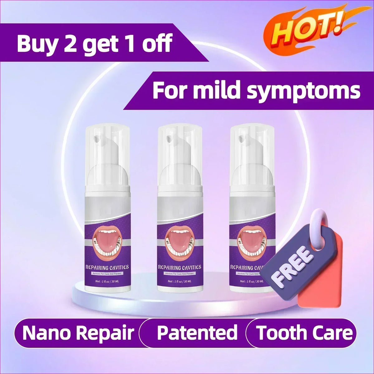 Teeth Cleaning Toothpaste &ndash; Stain Removal and Decay Repair Buy 2 get 1 free