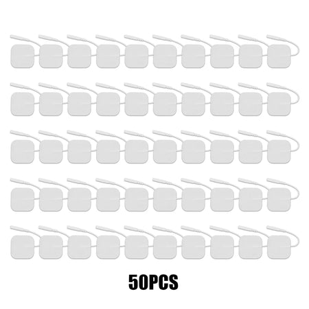 SUOLAER Non-Woven Fabric Self-Adhesive TENS Electrodes Pads for Physiotherapy 50pcs 4x4cm