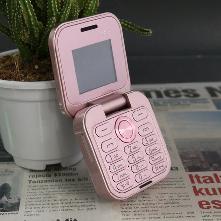 Palm Cute Flip Phone &ndash; Senior Friendly Push Button Comfort Pink / add 16G TF card