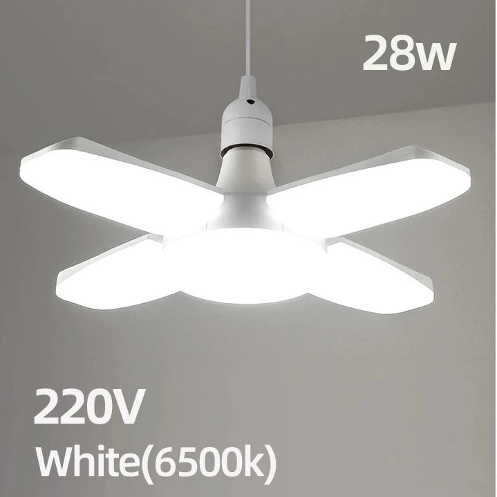 E27 Fan Foldable 28/60W LED Bulb &ndash; Ultra Bright 6500K 220V 28w