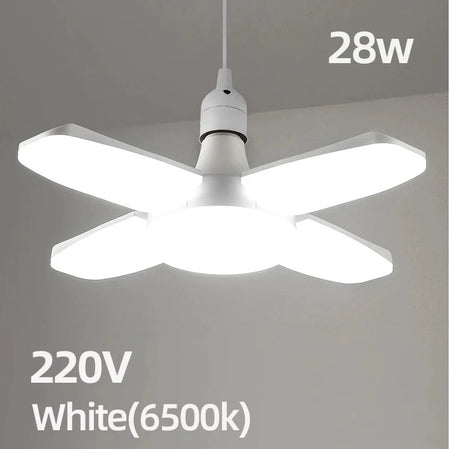 E27 Fan Foldable 28/60W LED Bulb &ndash; Ultra Bright 6500K 220V 28w