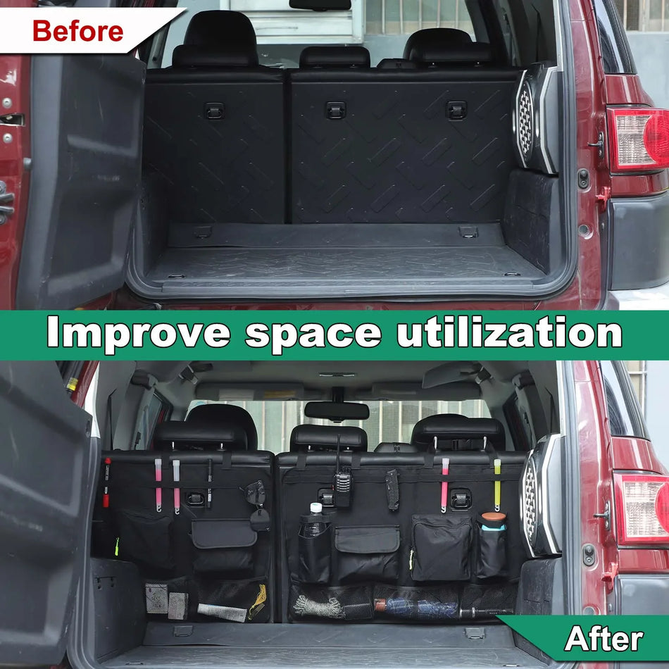 Borsa Nera da Appendere al Sedile Posteriore in Tessuto Oxford per FJ Cruiser