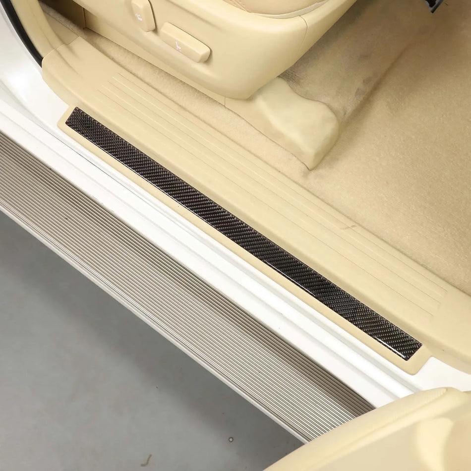 Mjukt kolfiber dörrtröskeltrim för Toyota Prado 2010 2017