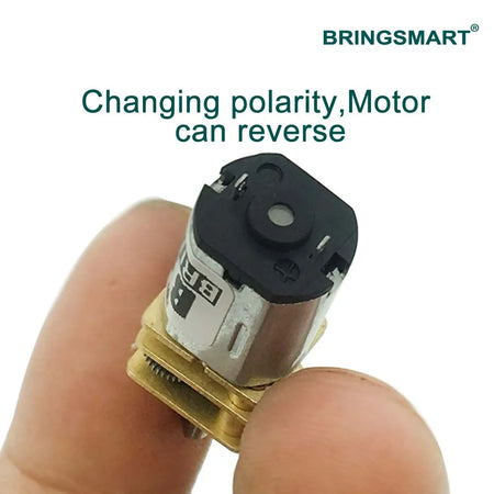 BringSmart N20 Micro DC Gear Motor - 15-1500rpm | 3V-12V Highly Efficient Gear Motor