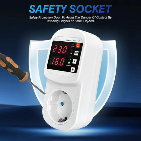 Automatic Voltage Protector Socket &ndash; Multifunctional LED Display with Automatic Reset