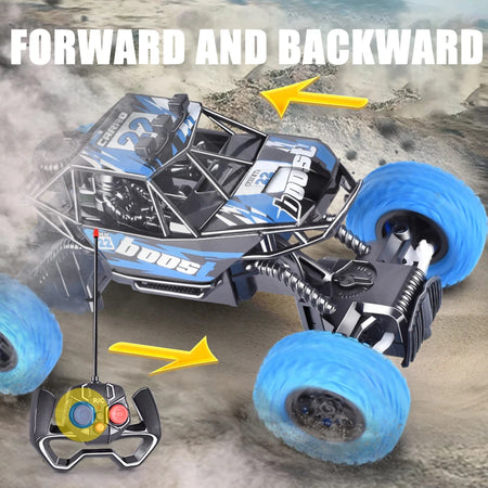 Vibrant Remote Control Off-Road Car with Flashing Lights