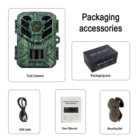 Wildlife Camera 24MP 1080P Night Vision Trail Cam &ndash; WiFi