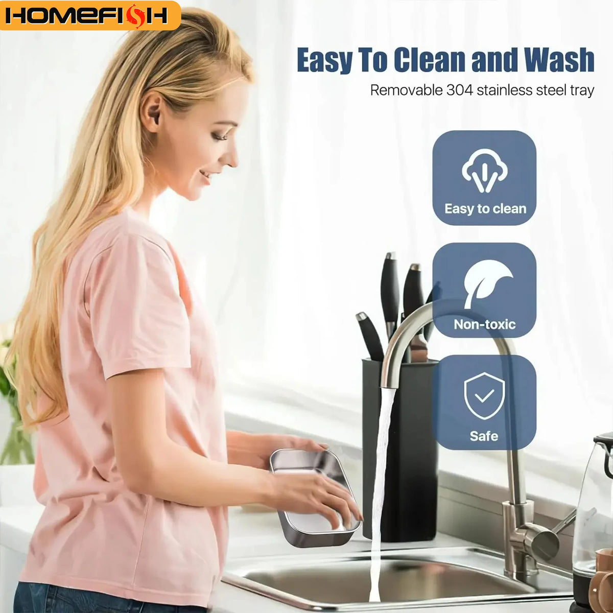 Homefish 1.8L Electric Lunch Box 75W &ndash; Leakproof Design