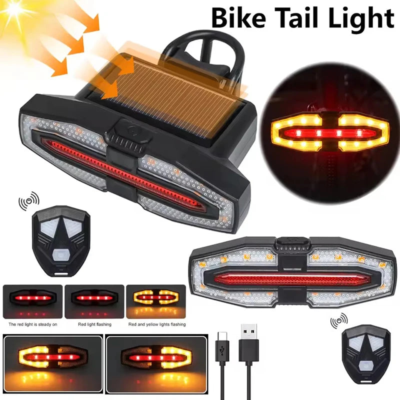 BUCKLOS Wireless Rechargeable Turn Signal Bike Tail Lights with Remote Control - Direction Indicator for Safer Road Cycling