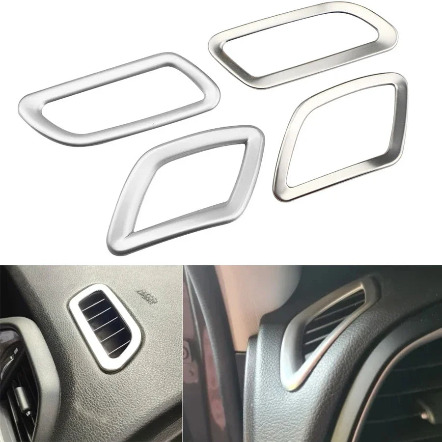 Air Vent Trim Kit For Jeep Renegade 2015-2021 LHD Chrome Stainless Steel Interior Accent