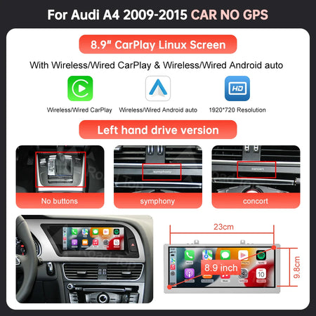 RoadTop 1920x720 Wireless CarPlay &ndash; Airplay Mirror Link