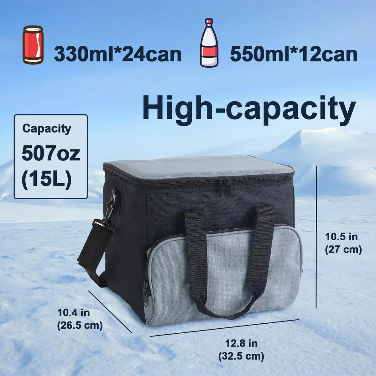 Car Cooler 15L &ndash; Large Capacity Watertight Liner Bag