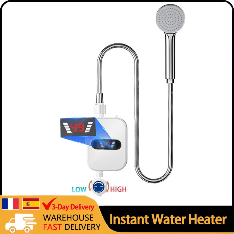 3500W Wasserheizer Dusche 220V EU-Stecker – digitale Anzeige