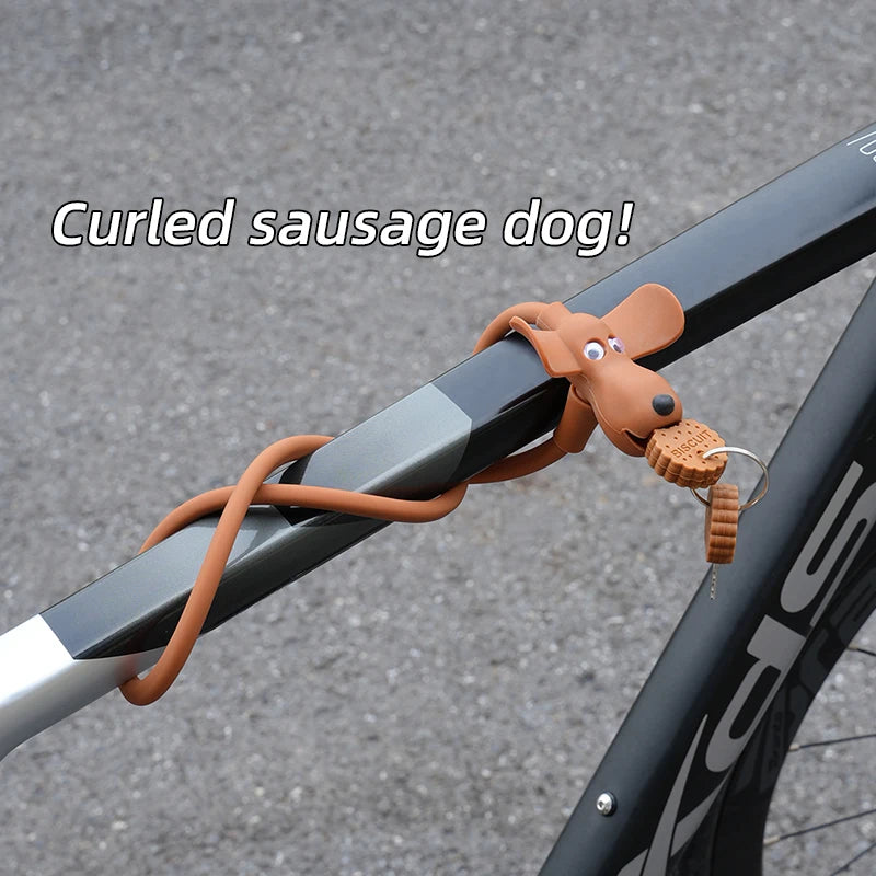 Αντικλεπτικό Κλειδαριά Ποδηλάτου, Φορητό Κλειδαριά Δαχτυλιδιού από Ατσάλι για Βουνό και Δρόμο