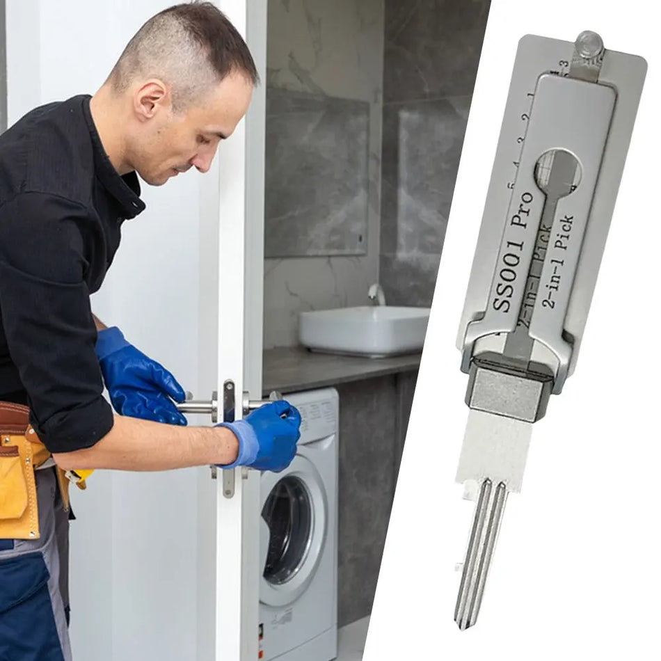 Edelstahl Schlüssel Decoder Werkzeugset für Lock Picking Kit