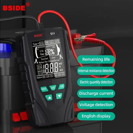 BSIDE Q11 Car Battery Tester 12V 24V Lead Acid Capacity