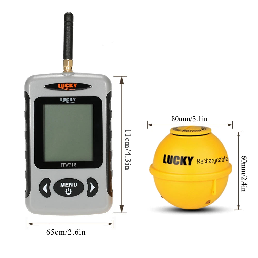 LUCKY Wireless Sonar Fish Finder - Professional Portable Fishfinder