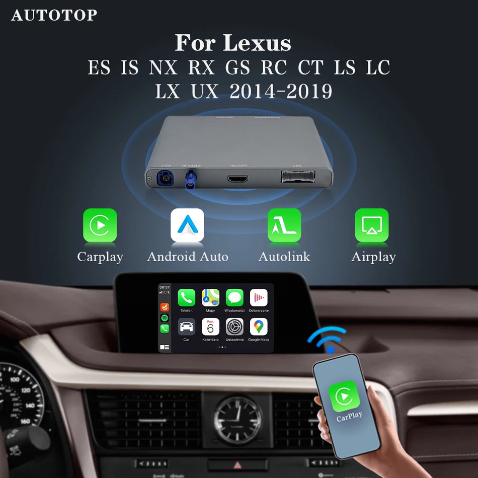 Autotop CarPlay Android Auto Retrofit Kit För Lexus