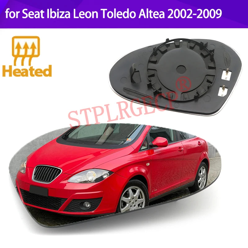 Cristal de espejo lateral calefaccionado para Seat Ibiza León Toledo Altea 2002-2009