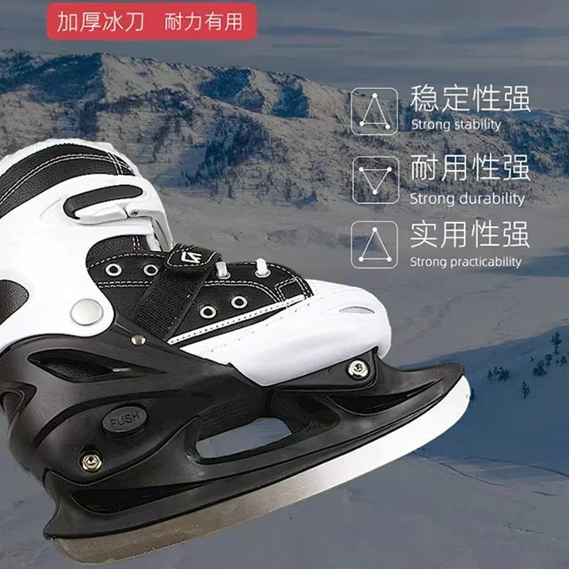 SMVP Adjustable Ice Skates &ndash; Perfect for Beginners and Kids