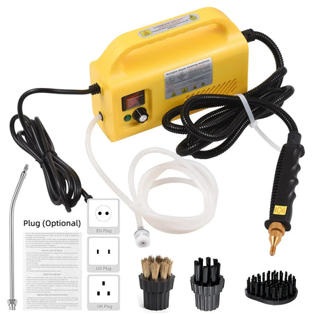 High-Pressure Handheld Steam Cleaner - 2500W 220V EU for Home &amp; Car Yellow / 220 V