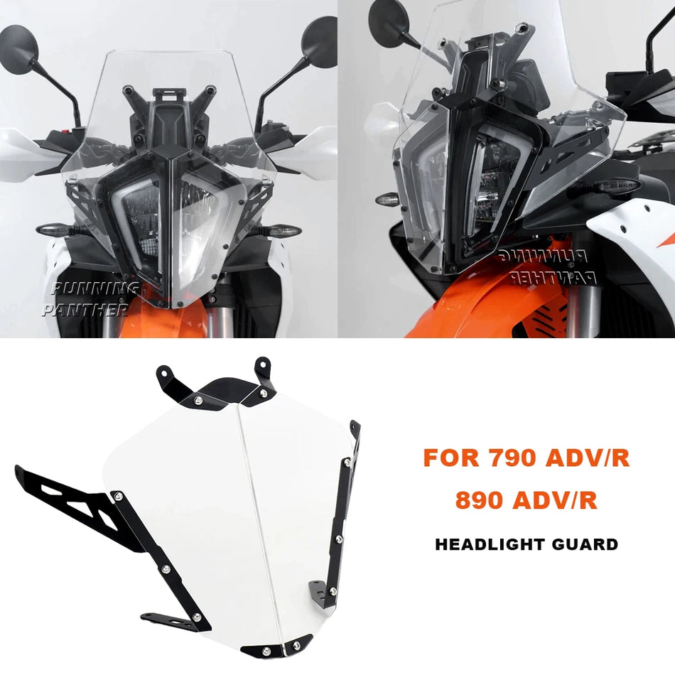 Caurskatāms priekšējais luktura aizsargs 790/890 Adventure 2023-2024