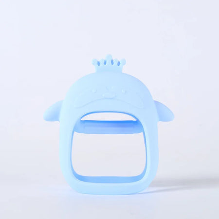 Cute Baby Hands Teether &ndash; Safe Silicone for Teething Relief B Sky Blue