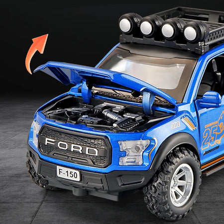 MAKEDA 1:32 Scale Ford Raptor F150 Alloy Diecast Model with Sound and Light
