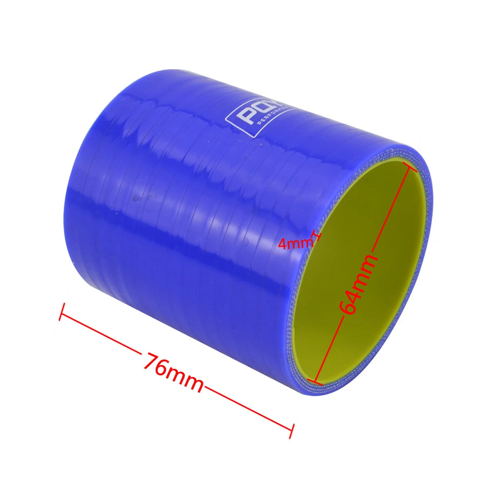 Silicone Intercooler Turbo Intake Pipe Coupler Hose 2.5 Inch, 64mm, Universal