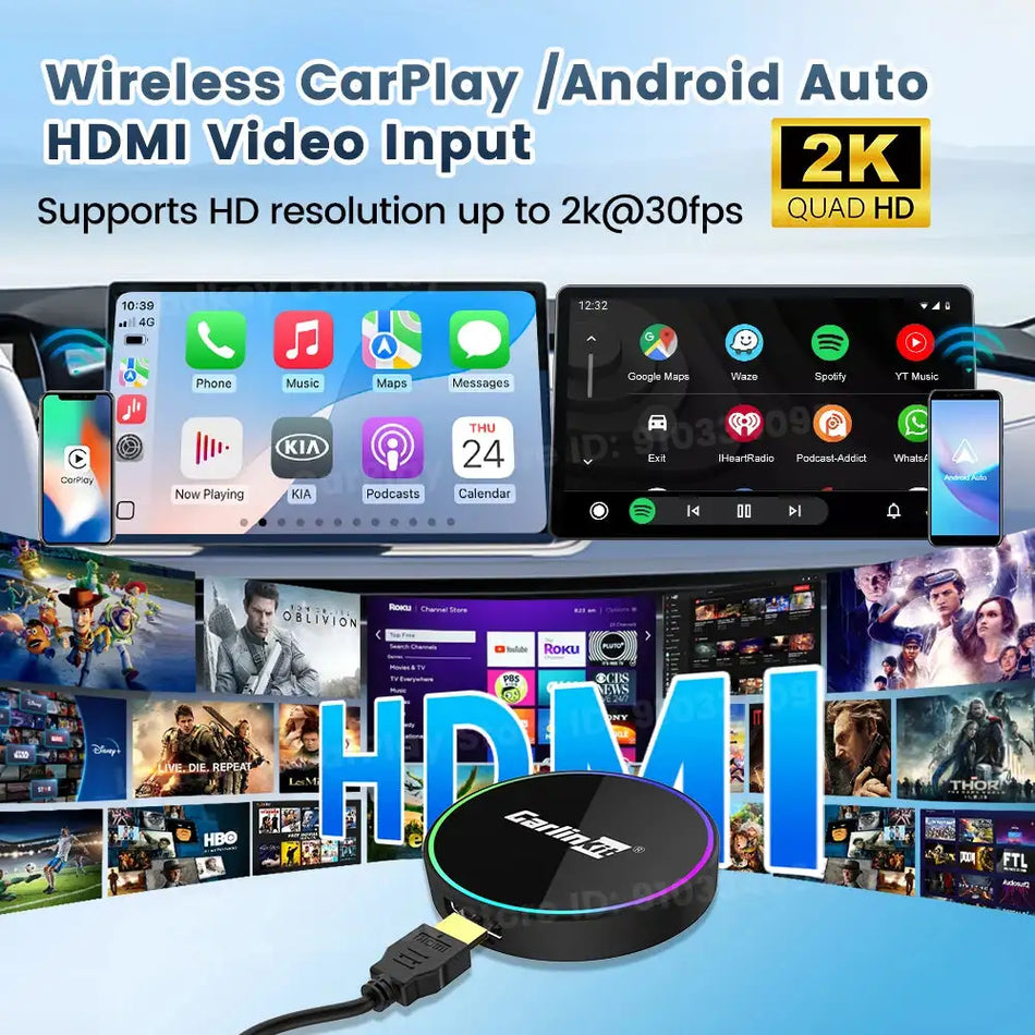 Carlinkit Wireless CarPlay Android Auto HDMI Adapter Pro
