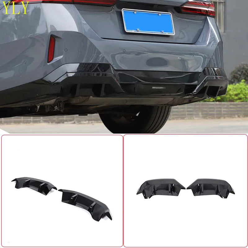 Adesivo dello spoiler posteriore finitura in fibra di carbonio per BMW Serie 5 G60 avvolgimento durevole di qualità automobilistica