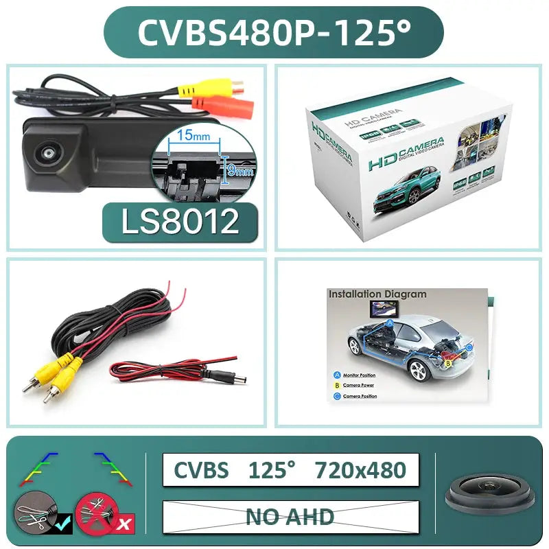 Rear View Camera With 170 Degree Lens For VW Skoda Audi A1 A3 A4 A5 A7 by InterCyprus Trading Ltd