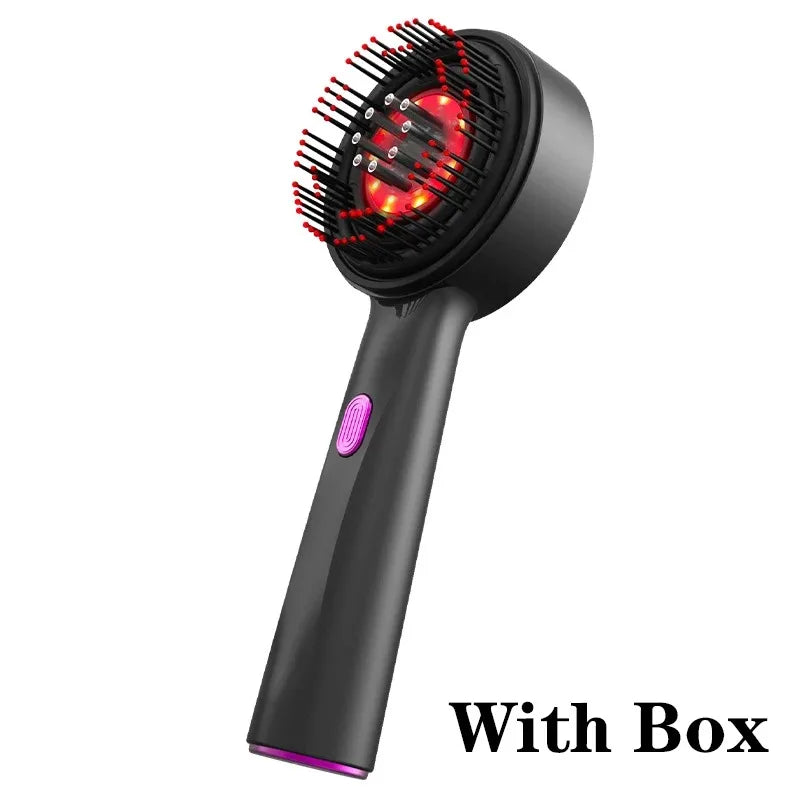 Vilnason Electric Vibration Massage Comb &ndash; Red Light Mode GREY