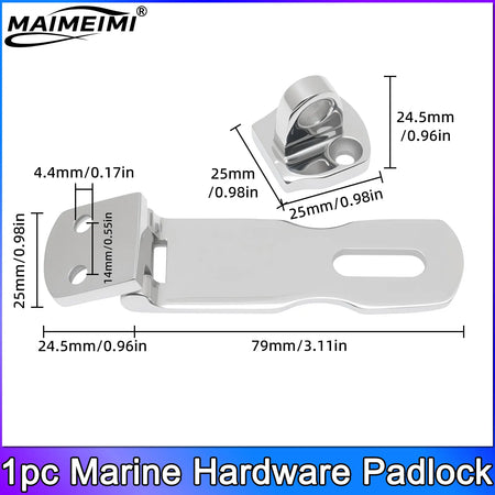 1Pc Marine Padlock 3 Inch 316 Stainless Hasp &ndash; Heavy Duty