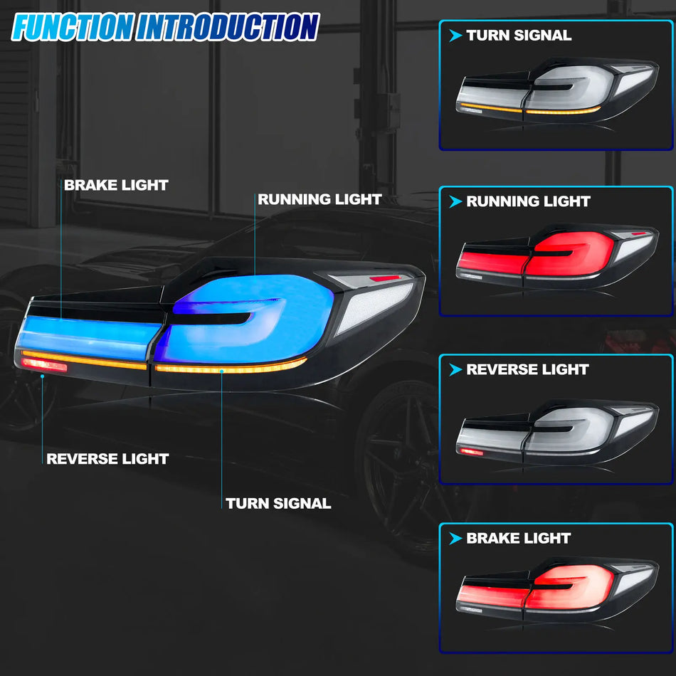 Luces Traseras LED BMW G30 M5 Con Señal de Giro Secuencial Animación Azul
