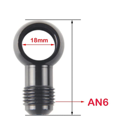 Aluminum Brake Banjo Fitting With AN3 AN4 AN6 AN8 AN10 Adapter Bolt by InterCyprus Trading Ltd