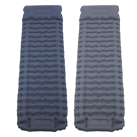 Camping Sleeping Pad with Pillow &ndash; Built-In Foot Pump