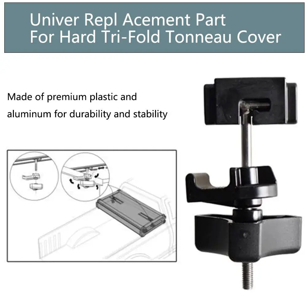 Truck Tonneau Cover Replacement Part Kit for Hard Tri-fold & Quad-fold Truck Cover Include Nut T-Bolt Front Clamp, Rear Clamp by InterCyprus Trading Ltd