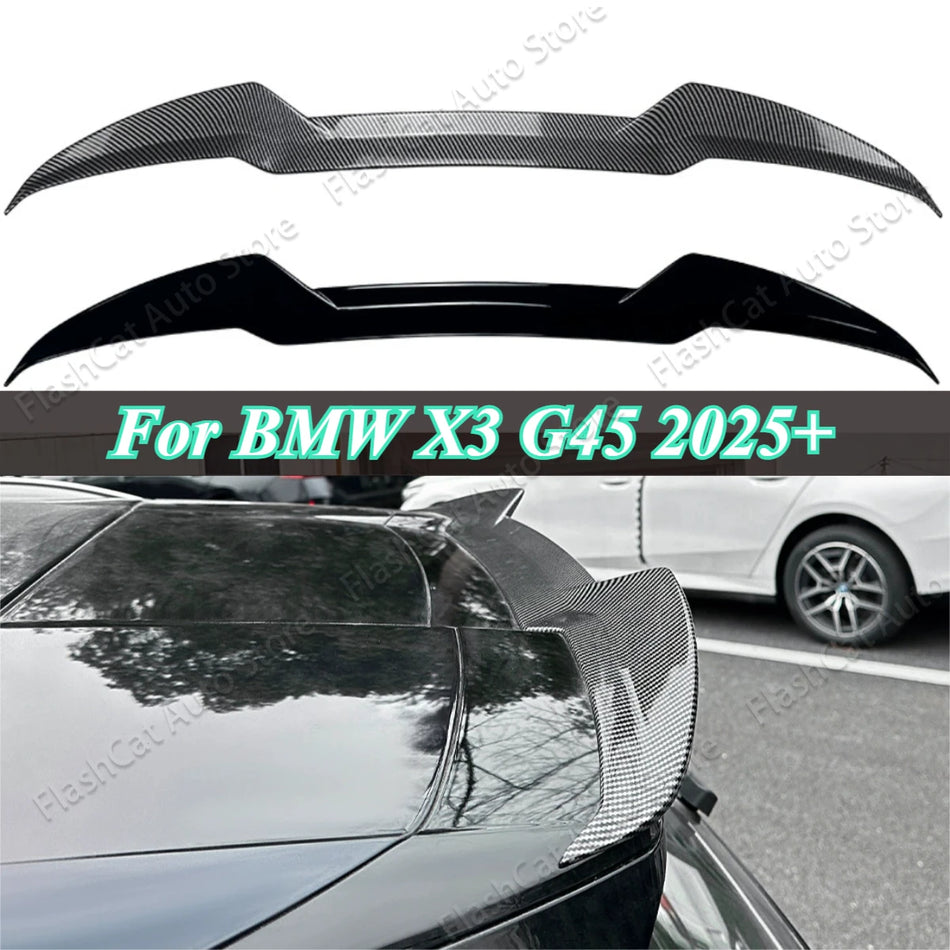 Per BMW X3 G45 2025+ Spoiler Superiore Posteriore del Bagagliaio Tuning Ala del Tetto Kit Carrozzeria Nero Lucido / Aspetto Carbonio