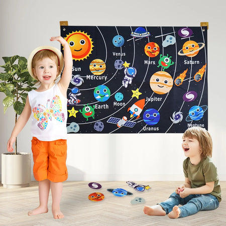 Montessori Space Educational Toy &ndash; Solar System Felt Board