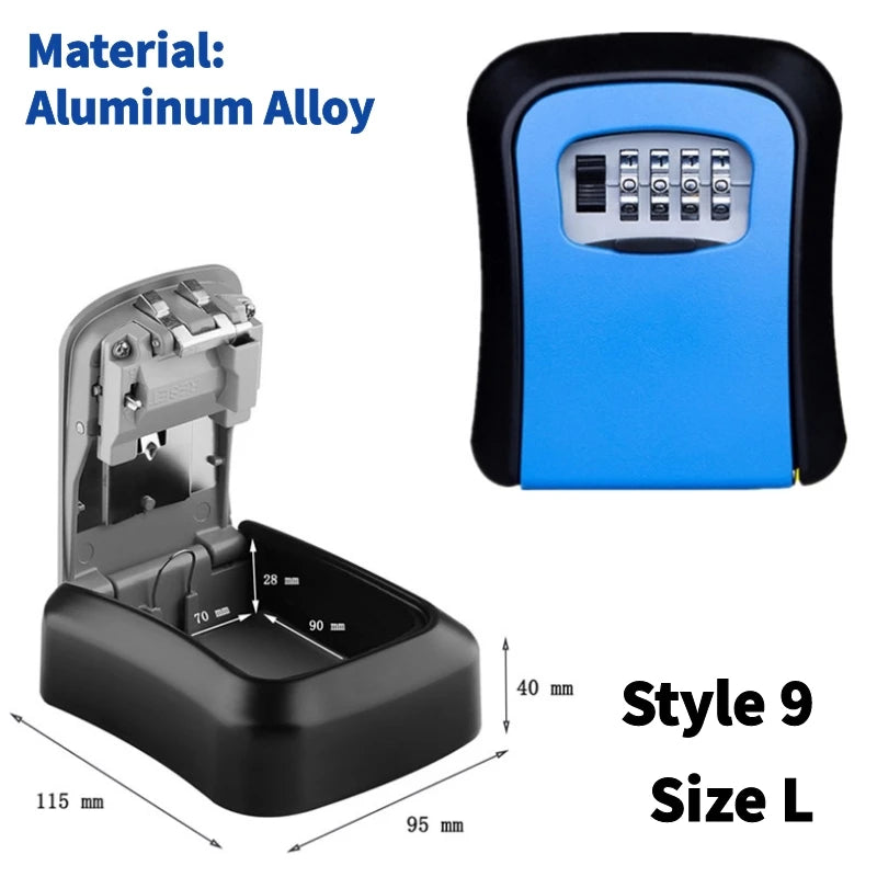 Wall Mount Key Storage Secret Box &ndash; 4 Digit Combination Lock Style 9