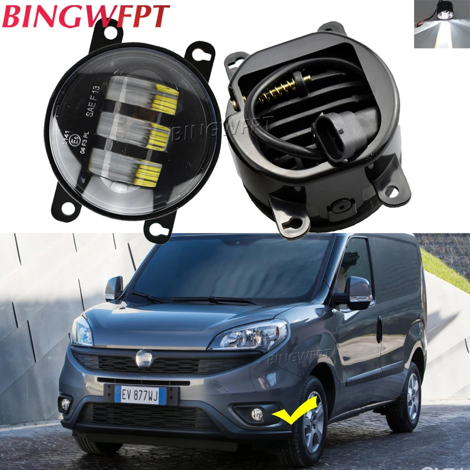 2x Car LED Fog Light Assembly for Fiat Ducato 250/290, Doblo 152-263, 2015-2020 H11 12V