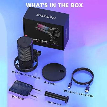 USB Studio Microphone - Professional Condenser Mic with Cardioid Polar Pattern