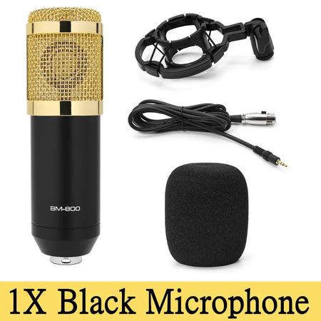 BM 800 Studio Condenser Microphone Black Gold