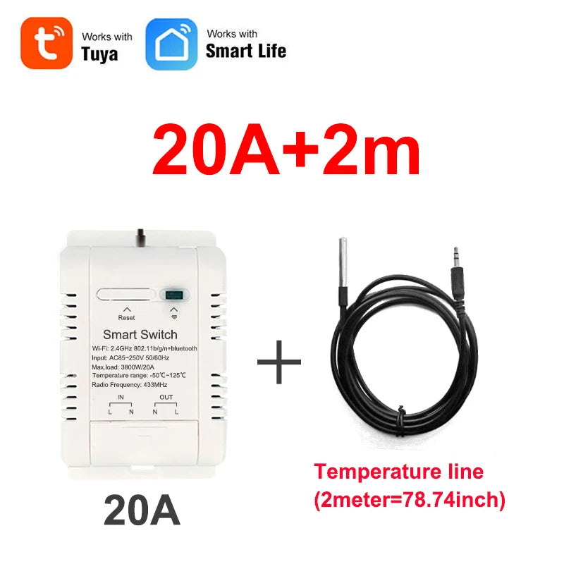WKD-TH08 &ndash; Alexa Compatible Energy Monitoring Thermostat 20A 2m