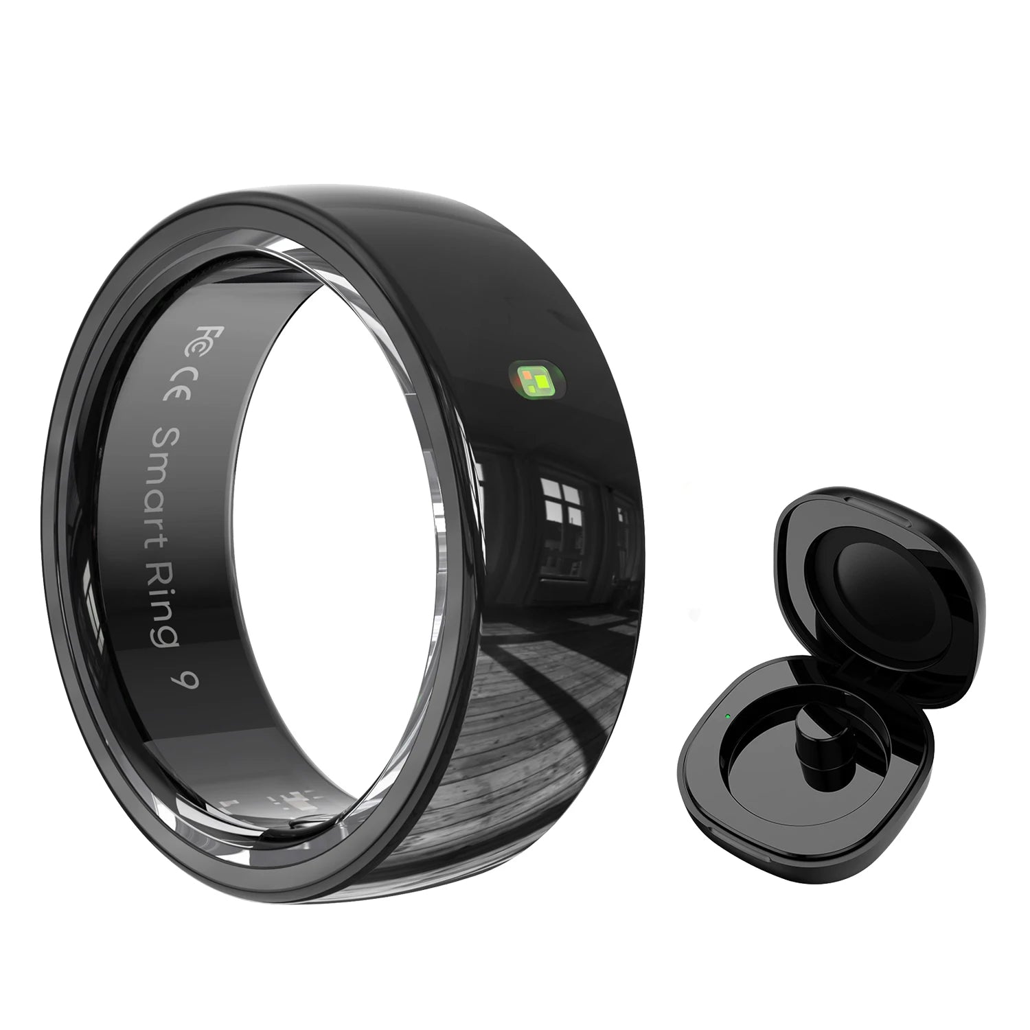 R05 Smart Ring with NFC, Heart Rate &amp; Sleep Monitor, 5ATM Waterproof Black / 10