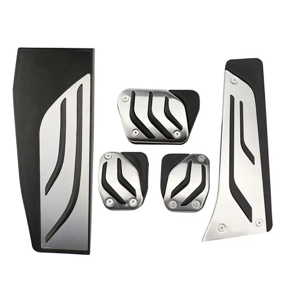 BMW 1/2/3/4-seriens pedalplattor med borstat rostfritt stål och TPE-gummi