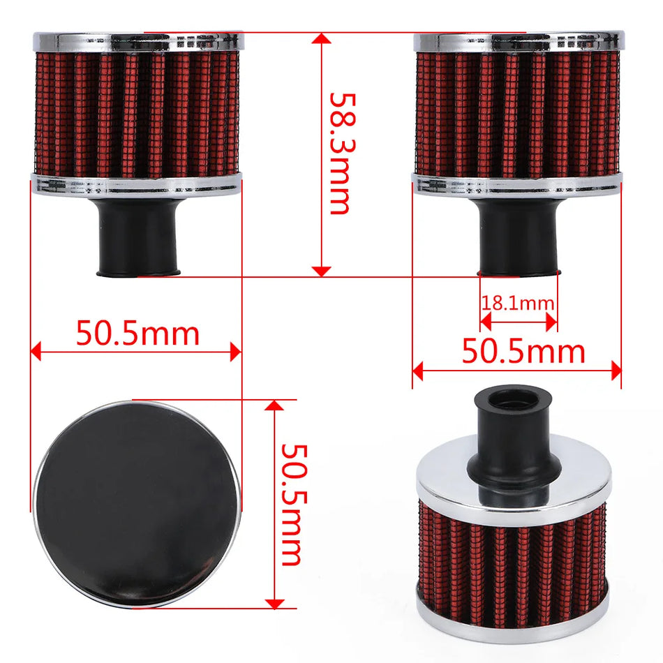 Filtru de aer auto PQY de 12mm cu flux ridicat pentru admisia de aer rece