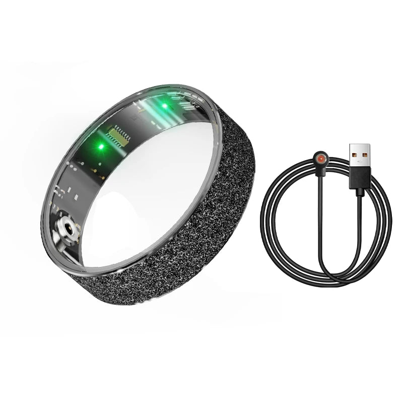 Smart Ring with Charging Case - Health &amp; Sleep Monitor, Waterproof, Multi-sport Mode
