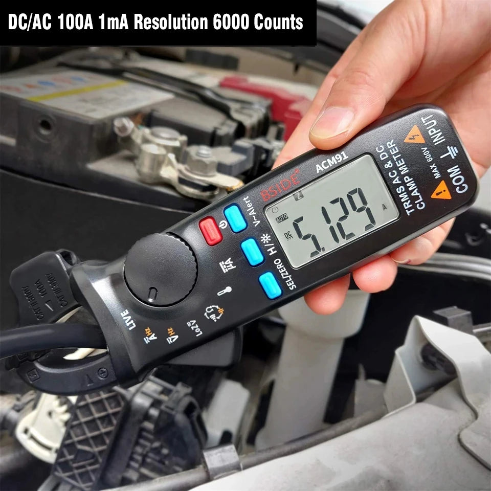 BSIDE ACM92 Auto Range Clamp Digital Ammeter &ndash; True RMS AC DC Current Measurement